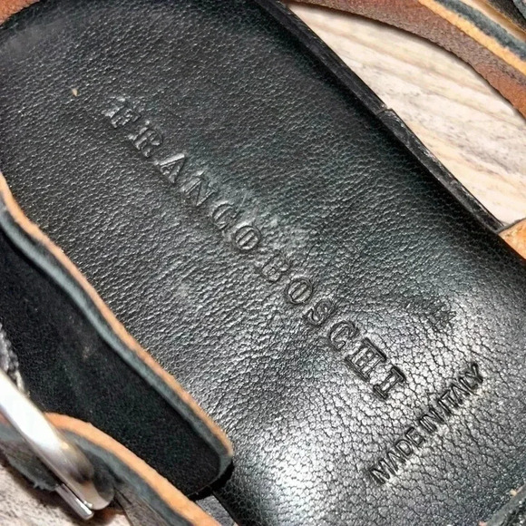 Franco Boschi size 37 Black Soft Leather Ankle Strap Causal Sandal - Picture 2 of 7